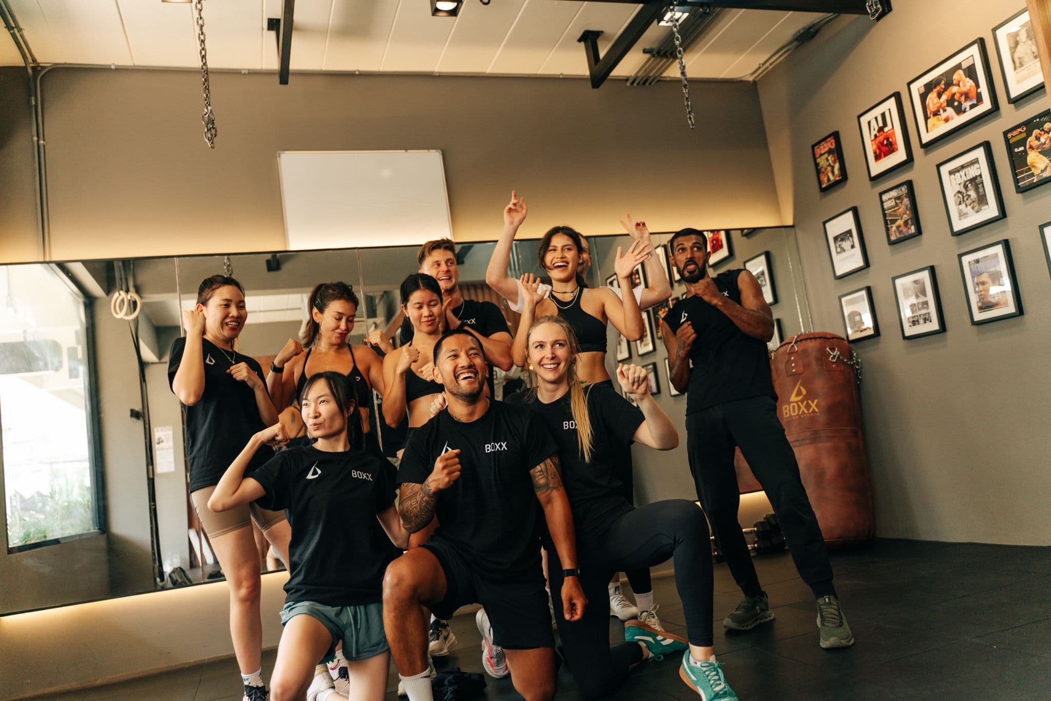 Family training session at BOXX